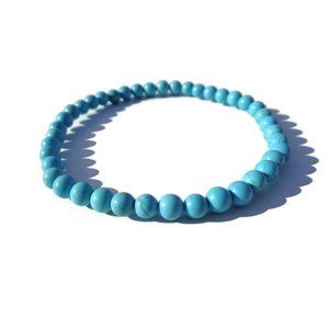 Turquoise Beaded Bracelet, Turquoise Beads, Boho Stacking Bracelet